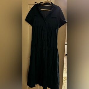 Chic Navy Midi Dress